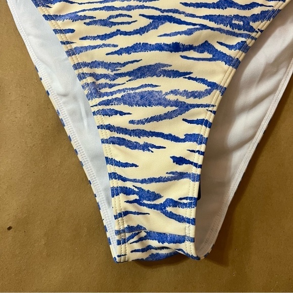 Paper London | NWT Stephanie Bikini Bottoms High Waisted in Abracazebra Size S - Picture 7 of 10